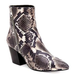 NEW - All Saints Aster Embossed Snake Booties